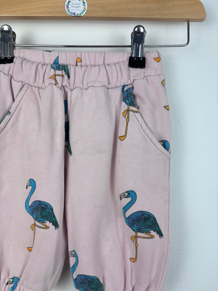 Hugo Tiki Pink Flamingo Print Trousers 2 Years-Trousers-Second Snuggle Preloved
