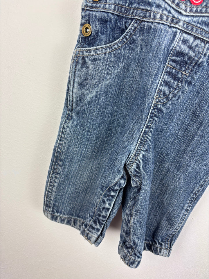 Frugi Cherry Denim Dungarees 3-6 Months-Dungarees-Second Snuggle Preloved