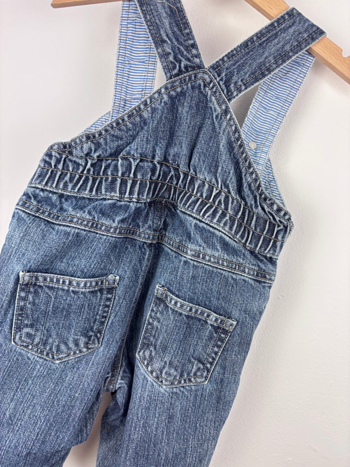 Frugi Cherry Denim Dungarees 3-6 Months-Dungarees-Second Snuggle Preloved