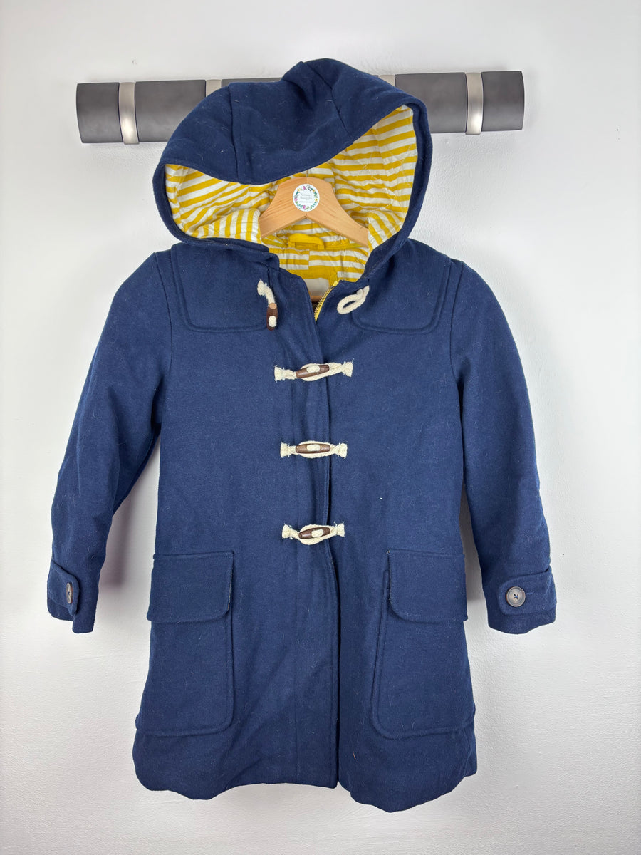 Boden Wool Duffle Coat Navy Stripe Lining 6-7 Years-Coats-Second Snuggle Preloved
