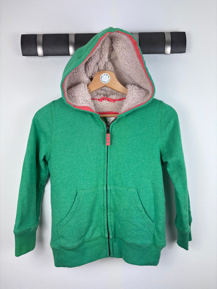 Boden Sherpa Lined Zip Hoodie Green 7-8 Years-Hoodies-Second Snuggle Preloved