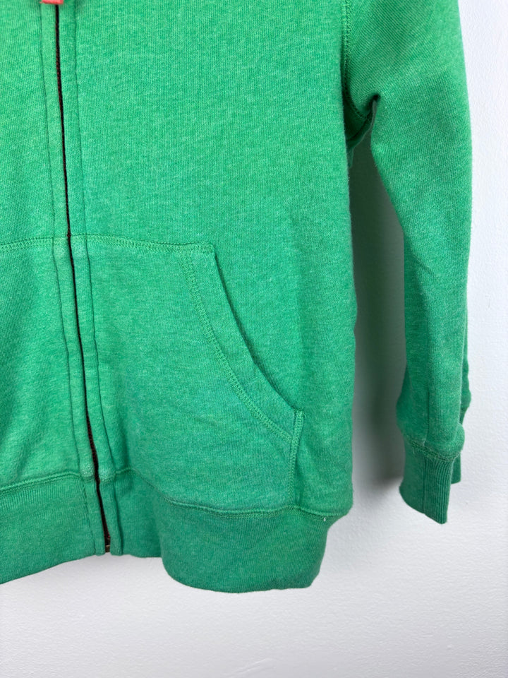 Boden Sherpa Lined Zip Hoodie Green 7-8 Years-Hoodies-Second Snuggle Preloved