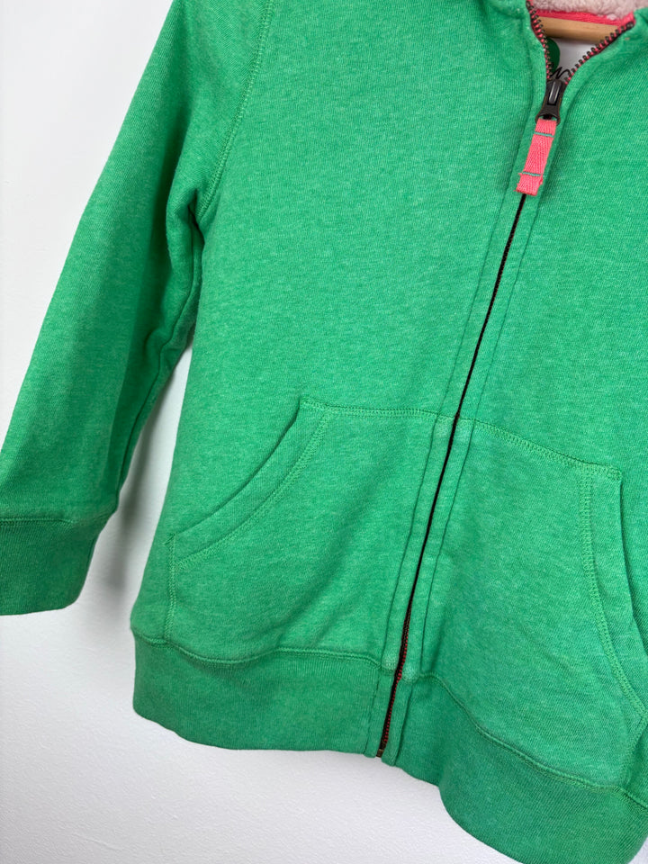 Boden Sherpa Lined Zip Hoodie Green 7-8 Years-Hoodies-Second Snuggle Preloved