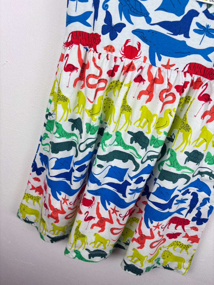 Boden Rainbow Animal Skater Dress 8-9 Years-Dresses-Second Snuggle Preloved