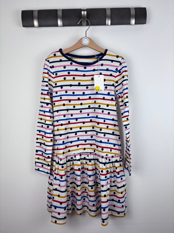 Boden Stripe Spot Long Sleeve Dress 7-8 Years-Dresses-Second Snuggle Preloved