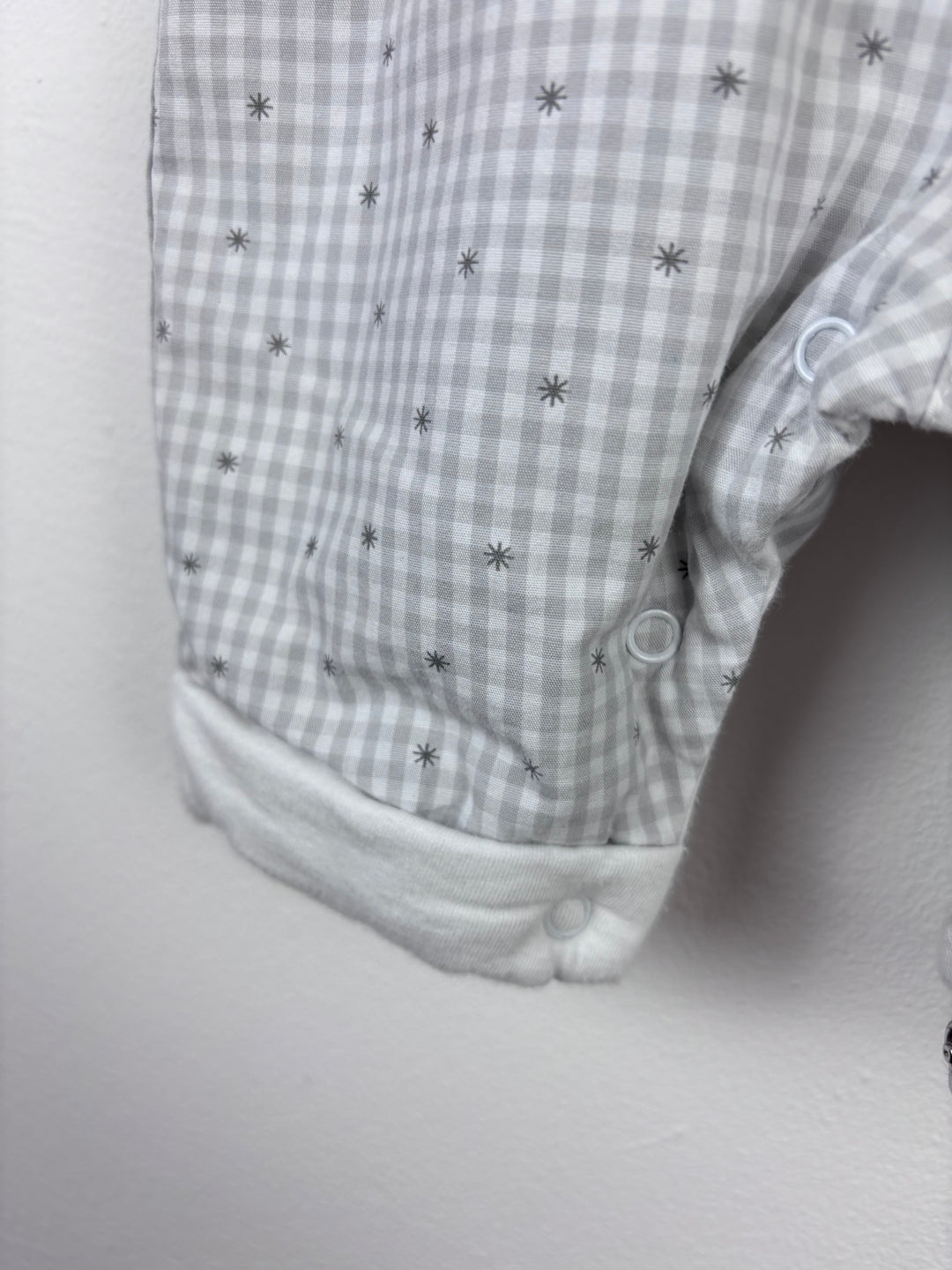 Mothercare Grey Gingham Star Dungarees New Baby-Dungarees-Second Snuggle Preloved
