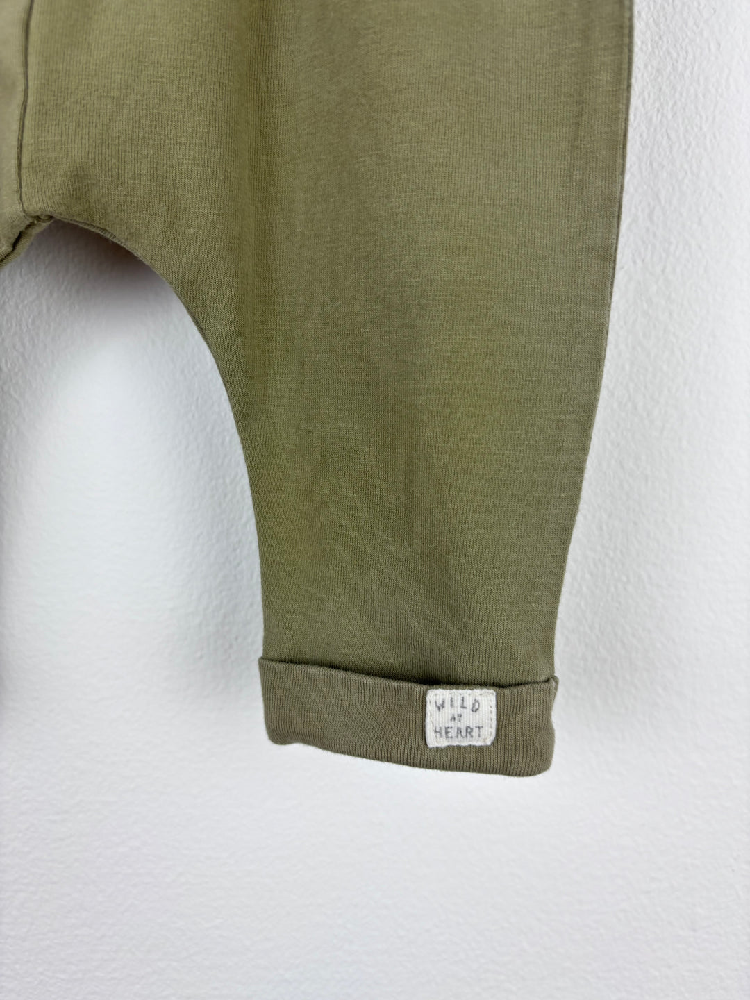 Next Khaki Button Detail Trousers Up To 3 Months-Leggings-Second Snuggle Preloved