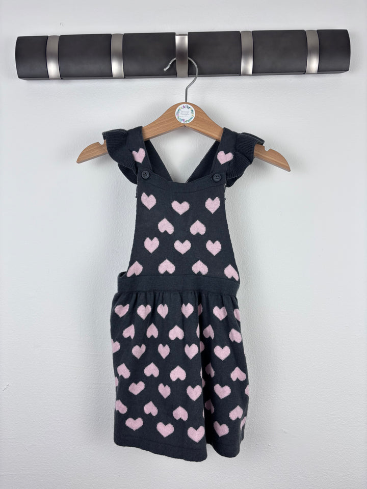 Fred & Flo Pink Heart Knitted Dress 9-12 Months-Dresses-Second Snuggle Preloved