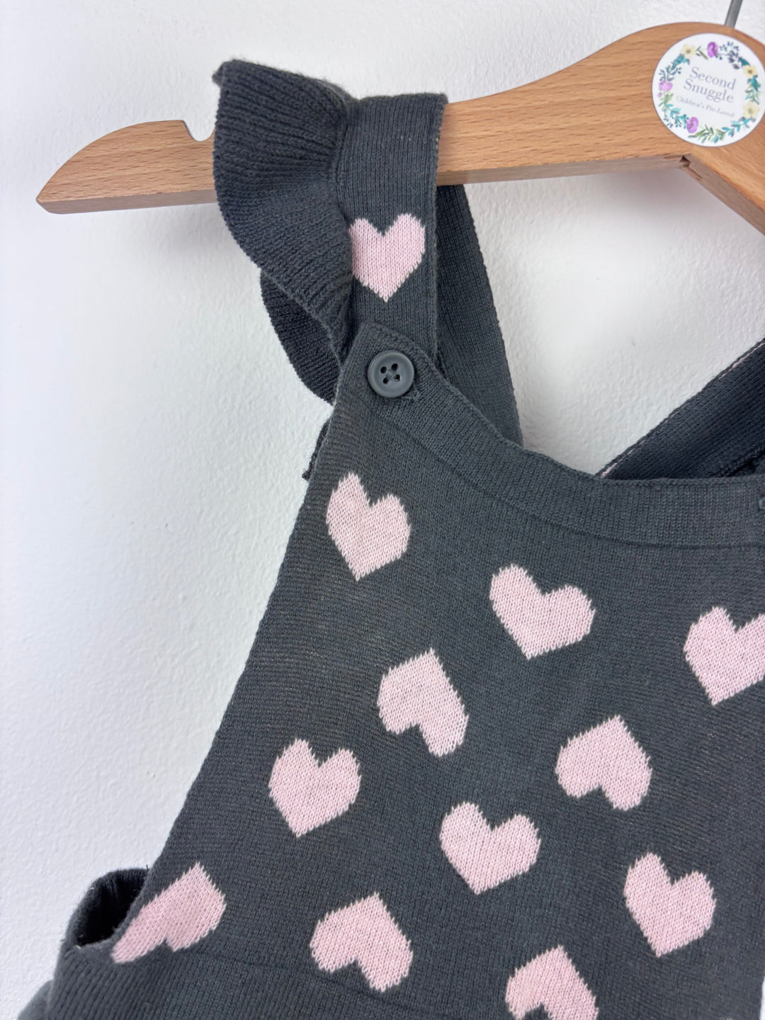 Fred & Flo Pink Heart Knitted Dress 9-12 Months-Dresses-Second Snuggle Preloved