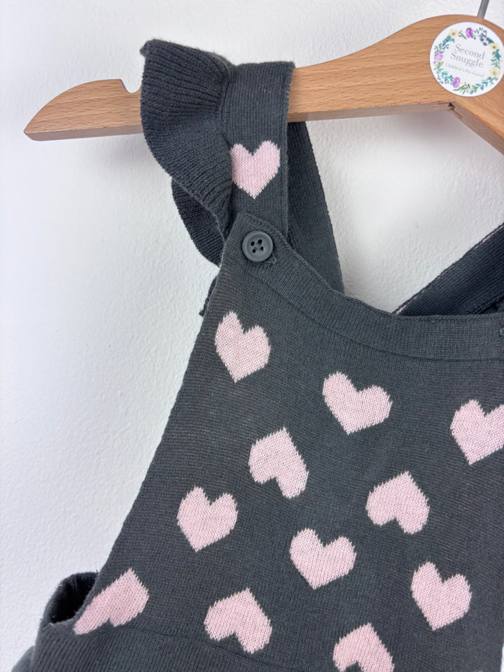 Fred & Flo Pink Heart Knitted Dress 9-12 Months-Dresses-Second Snuggle Preloved