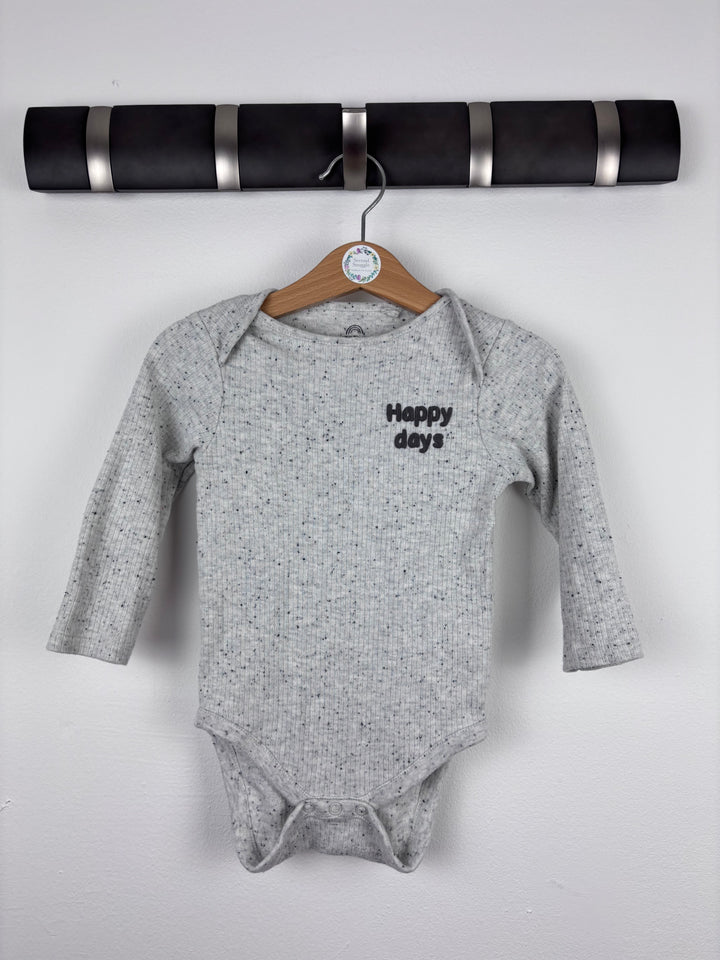 Next Navy Embroidered Sleeve Top 12-18 Months-Tops-Second Snuggle Preloved