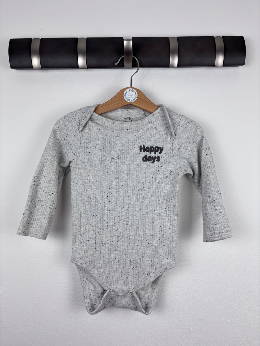 Next Navy Embroidered Sleeve Top 12-18 Months-Tops-Second Snuggle Preloved