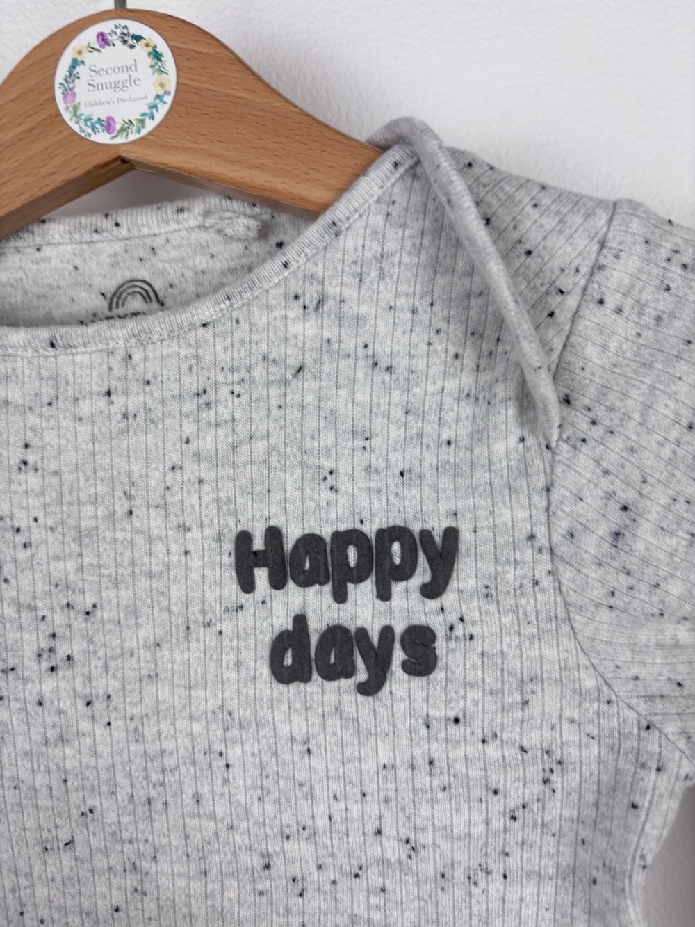 Next Navy Embroidered Sleeve Top 12-18 Months-Tops-Second Snuggle Preloved