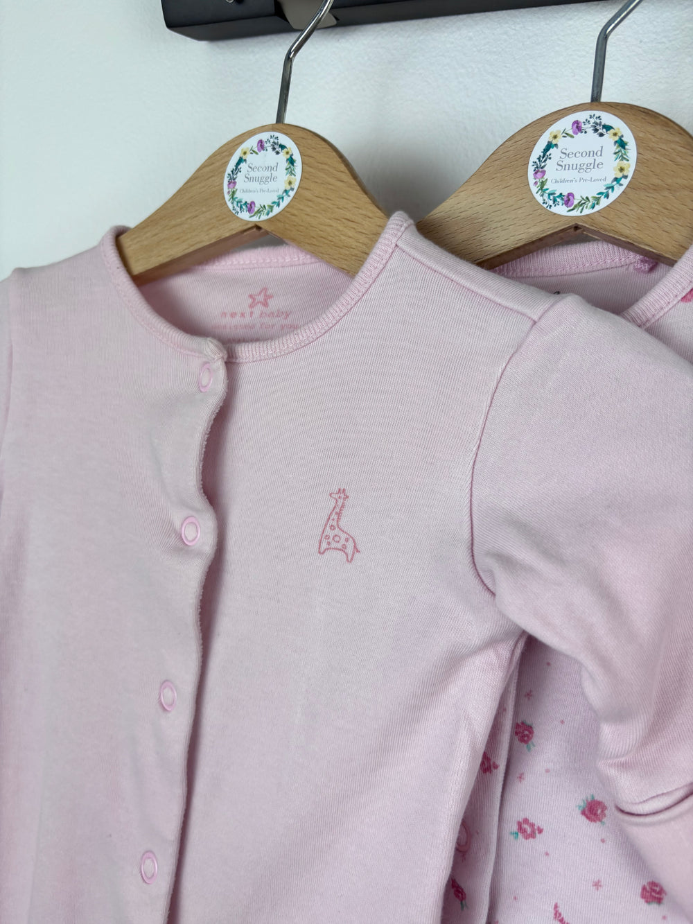 Next Pink Sleepsuits Set Up To 1 Month-Sleepsuits-Second Snuggle Preloved