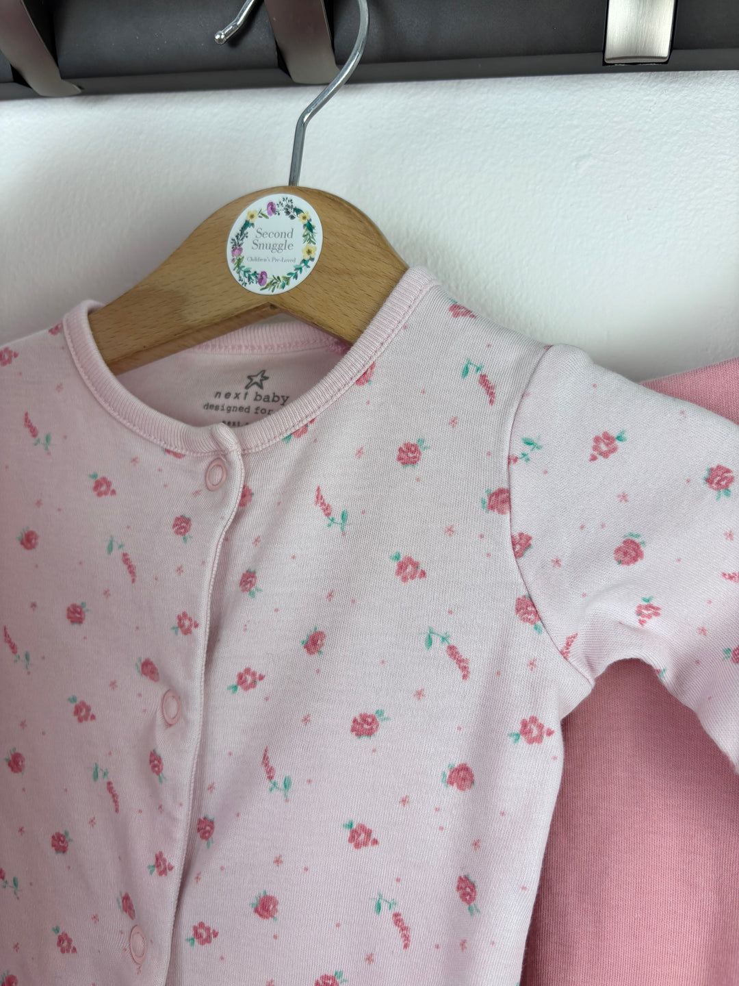 Next Pink Sleepsuits Set Up To 1 Month-Sleepsuits-Second Snuggle Preloved