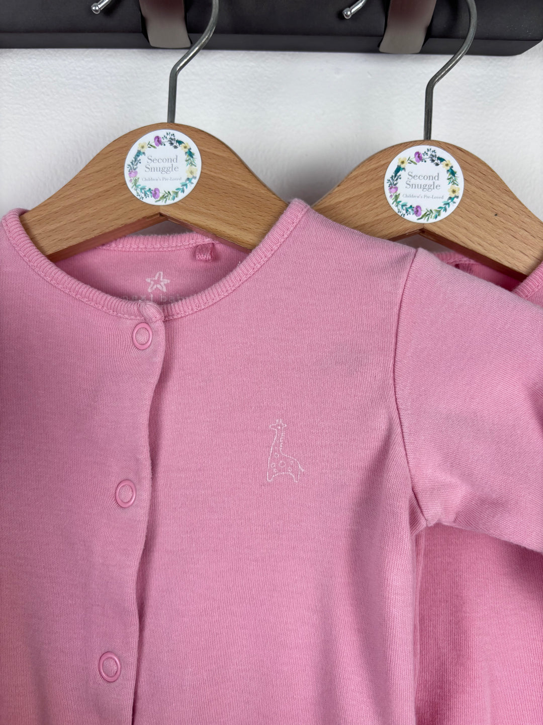 Next Pink Sleepsuits Set Up To 1 Month-Sleepsuits-Second Snuggle Preloved