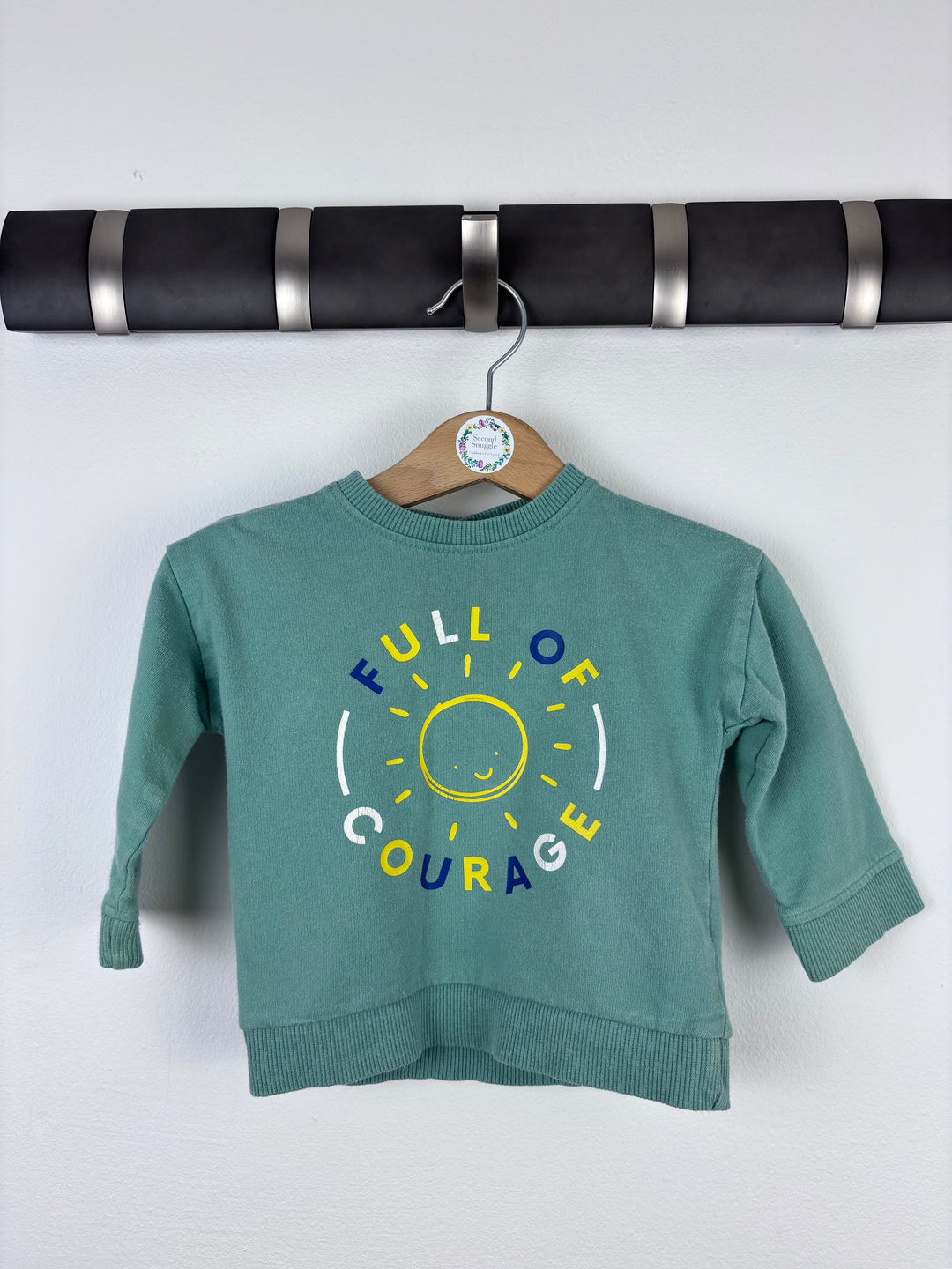 Mini Club Full Of Courage Sweatshirt 6-9 Months-Jumpers-Second Snuggle Preloved