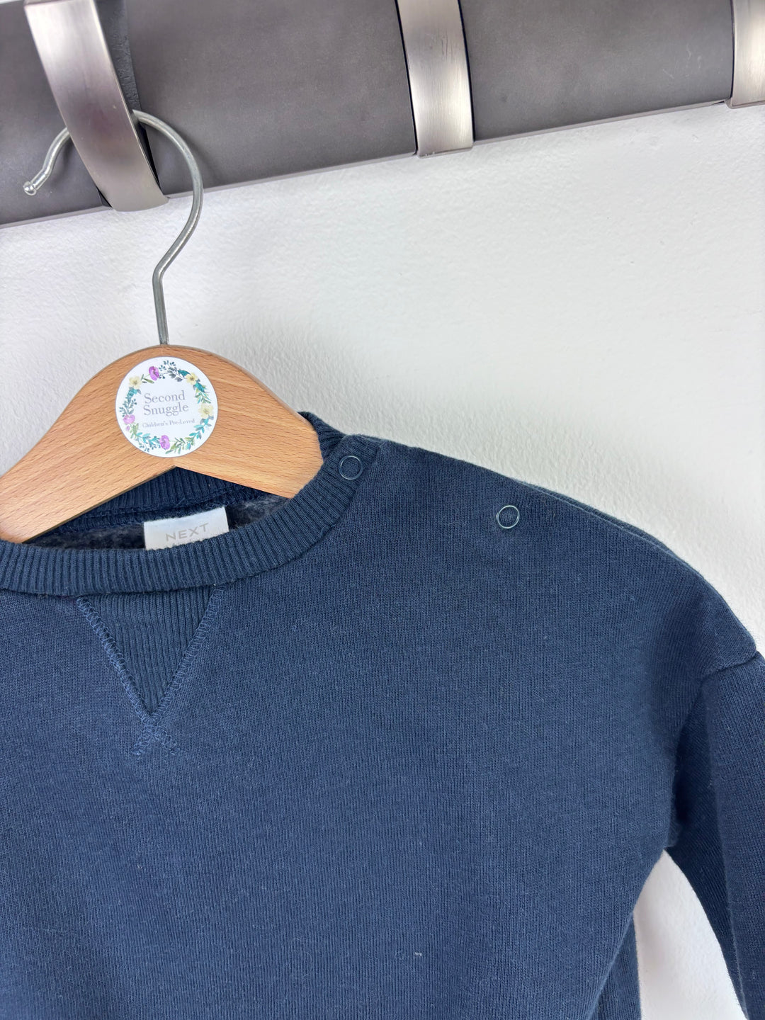 Next Blue Crew Neck Sweatshirt 3-6 Months-Jumpers-Second Snuggle Preloved