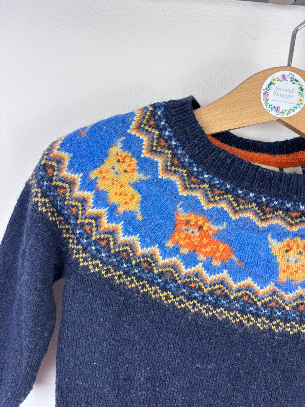JoJo Maman Bebe Fair Isle Knit Jumper 6-12 Months-Jumpers-Second Snuggle Preloved