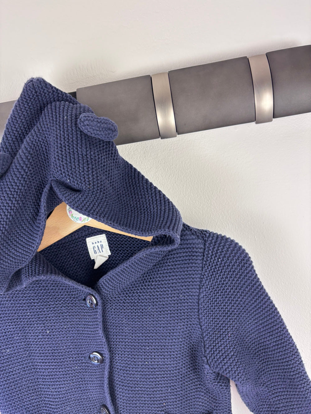 Gap Hooded Knit Cardigan 6-12 Months-Cardigans-Second Snuggle Preloved