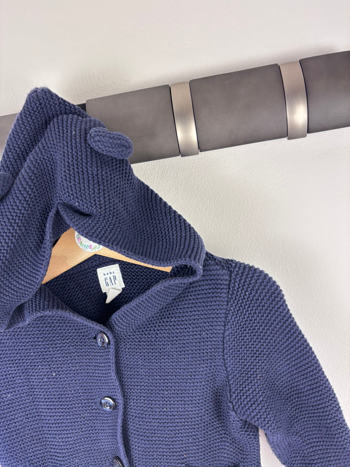 Gap Hooded Knit Cardigan 6-12 Months-Cardigans-Second Snuggle Preloved