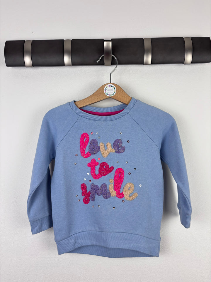 Tu Love To Smile Sweatshirt 18-24 Months-Jumpers-Second Snuggle Preloved