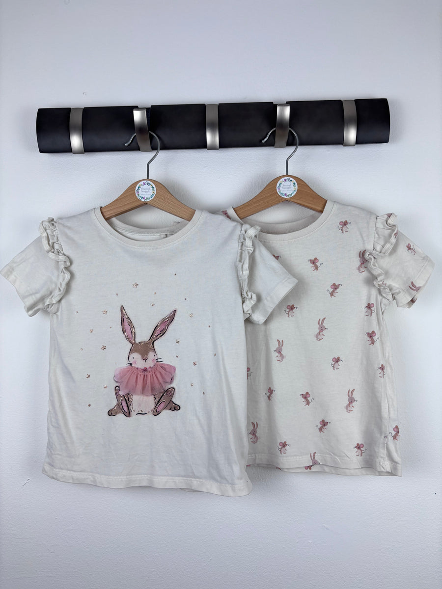 Next Bunny Print T Shirts 2-3 Years-Tops-Second Snuggle Preloved