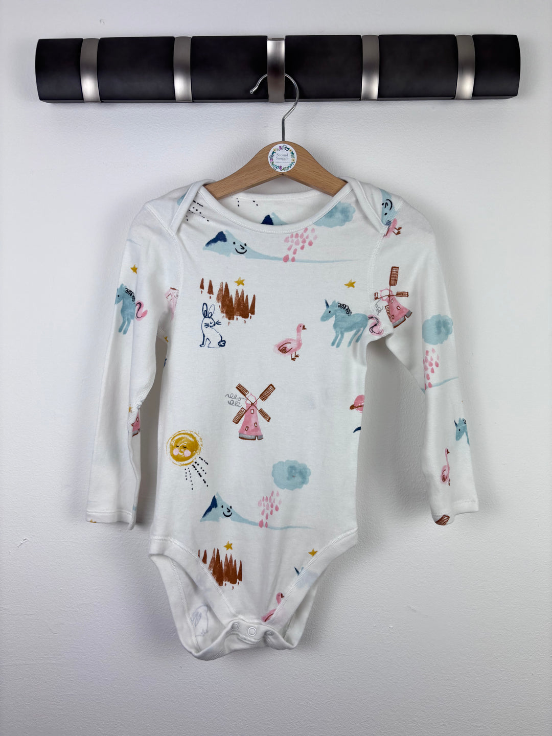 M&S Printed Bodysuit 2-3 Years-Vests-Second Snuggle Preloved