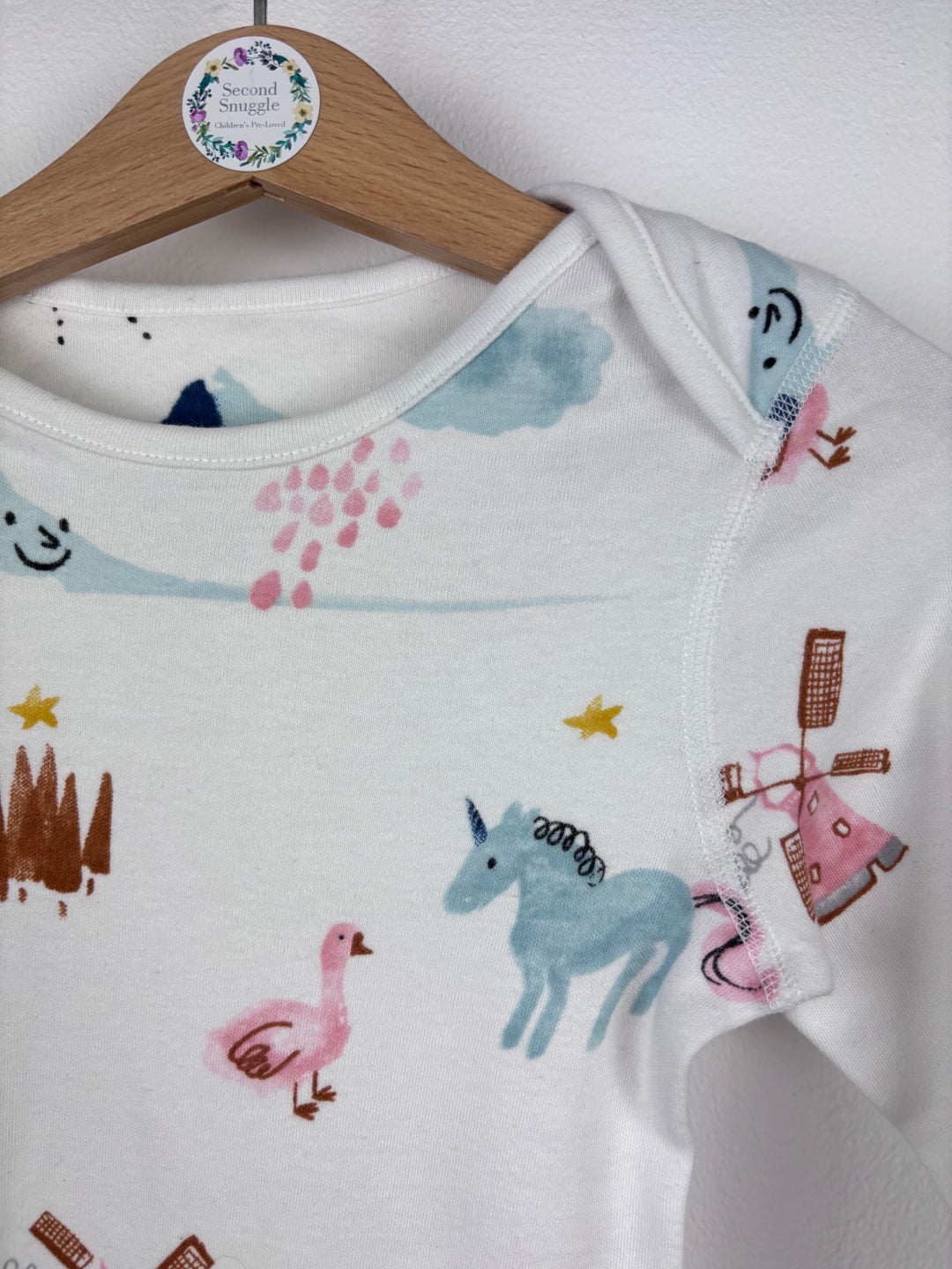 M&S Printed Bodysuit 2-3 Years-Vests-Second Snuggle Preloved