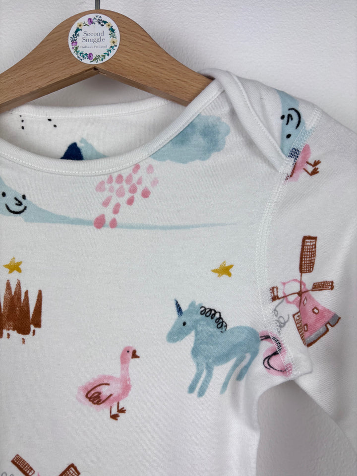 M&S Printed Bodysuit 2-3 Years-Vests-Second Snuggle Preloved