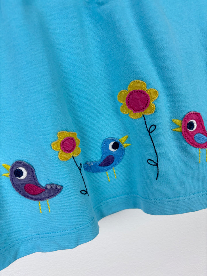 Frugi Bird Applique Top 3-6 Months-Tops-Second Snuggle Preloved