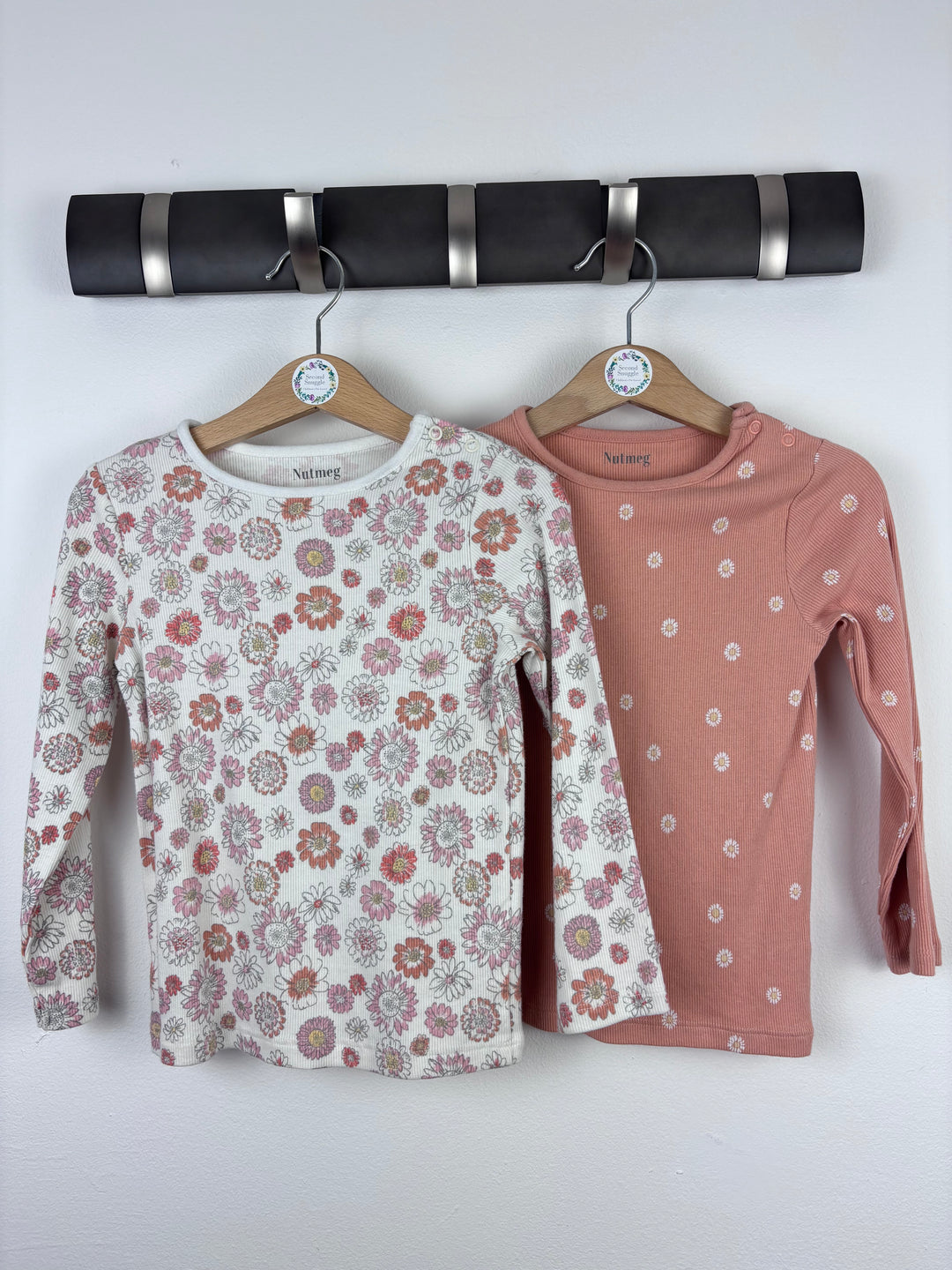 Nutmeg Floral Ribbed Top 2-3 Years-Tops-Second Snuggle Preloved