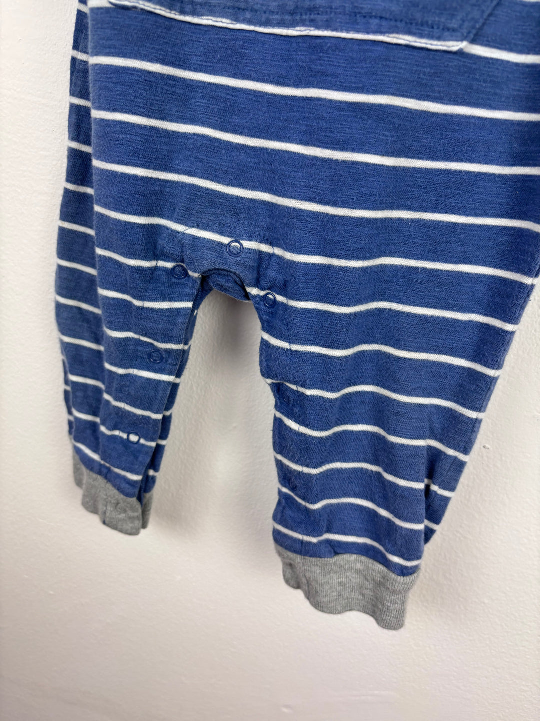 Gap Blue Stripe Dungarees With Button Fastening 6-12 Months-Dungarees-Second Snuggle Preloved