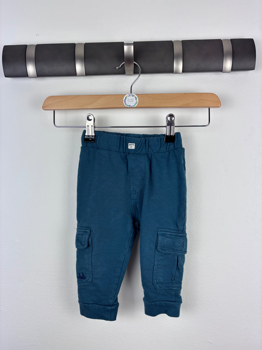 Mantaray Blue Cargo Trousers With Pocket Detail 6-9 Months-Trousers-Second Snuggle Preloved