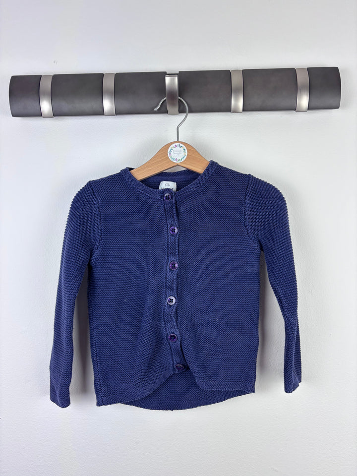 John Lewis Navy Knit Cardigan 18-24 Months-Cardigans-Second Snuggle Preloved