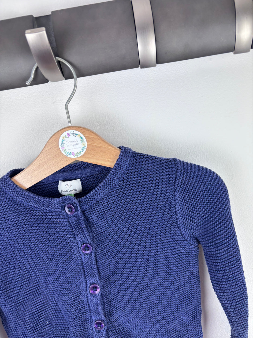 John Lewis Navy Knit Cardigan 18-24 Months-Cardigans-Second Snuggle Preloved