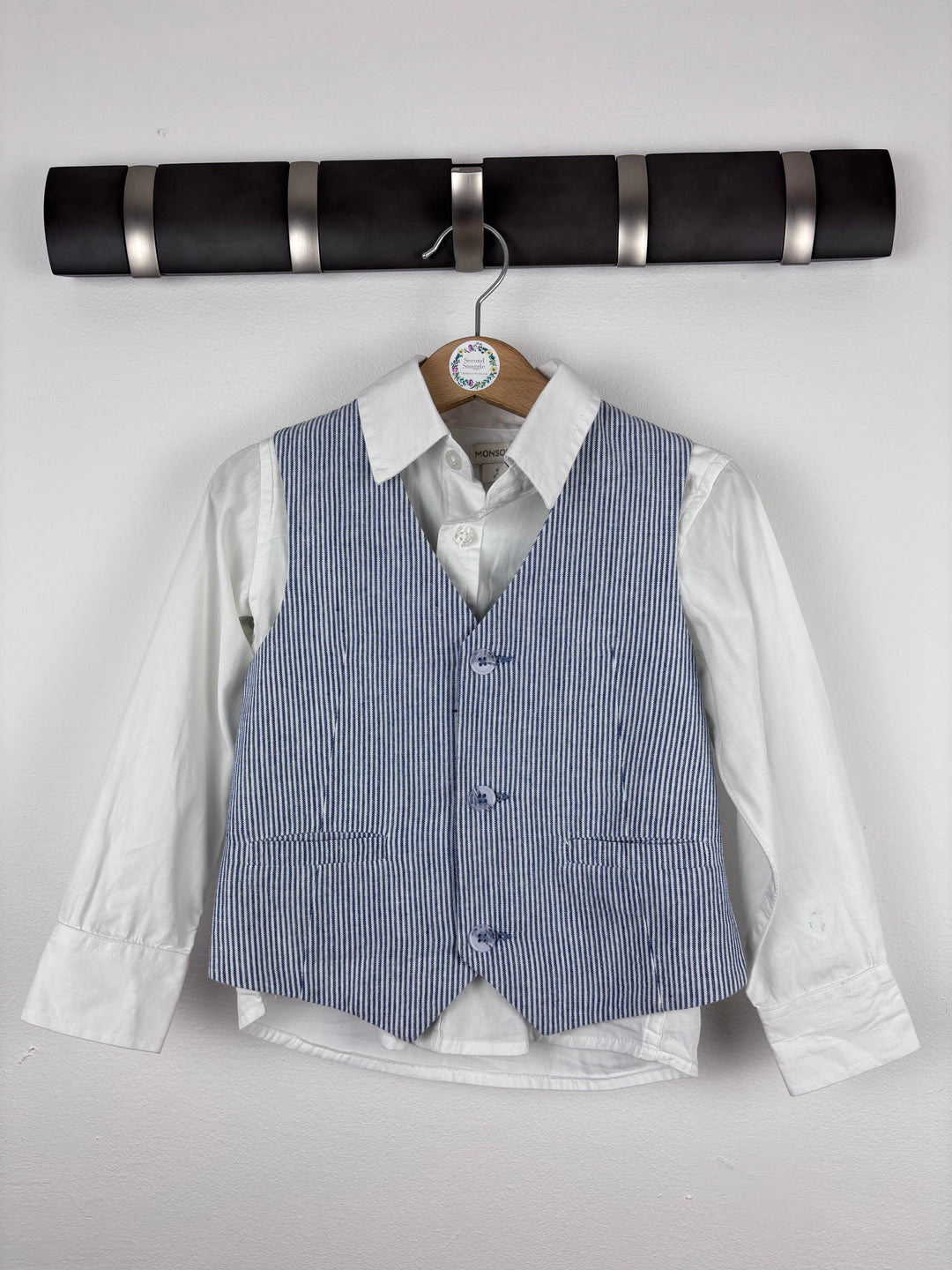 Monsoon Shirt and Waistcoat Set 4 Years-Suits-Second Snuggle Preloved
