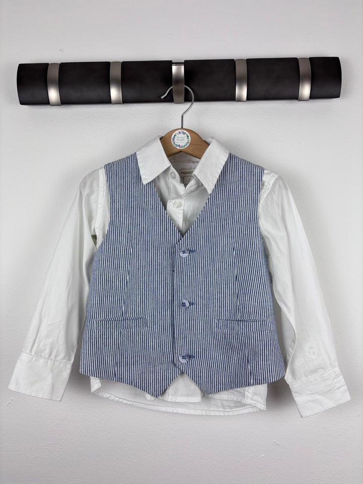 Monsoon Shirt and Waistcoat Set 4 Years-Suits-Second Snuggle Preloved