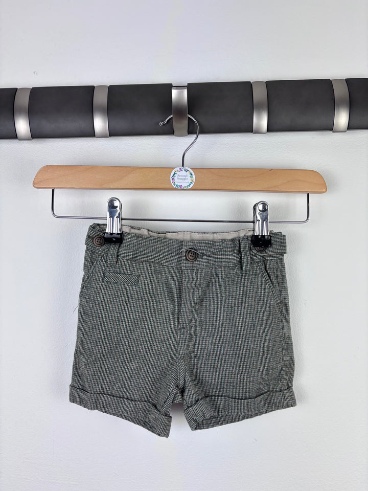 Zara Grey Tailored Shorts 9-12 Months-Shorts-Second Snuggle Preloved