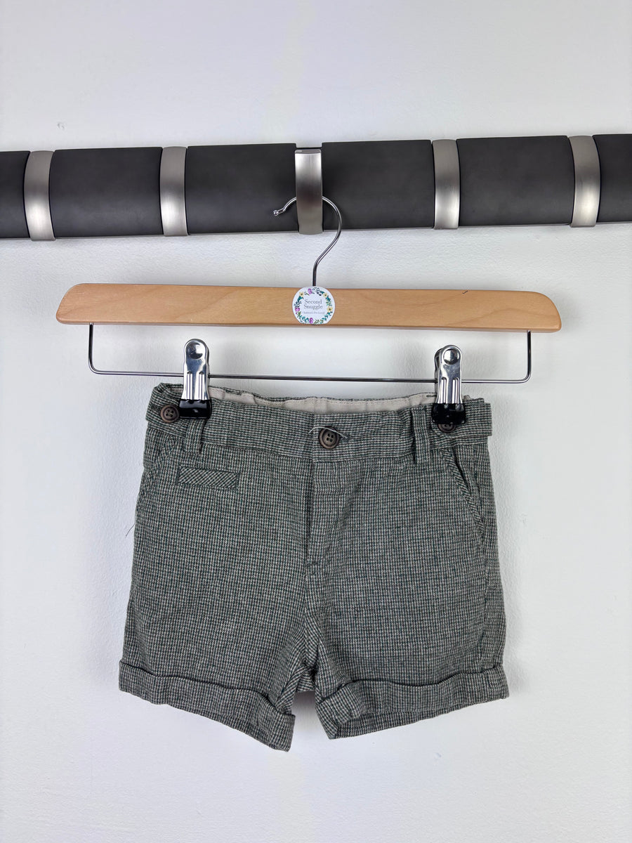 Zara Grey Tailored Shorts 9-12 Months-Shorts-Second Snuggle Preloved