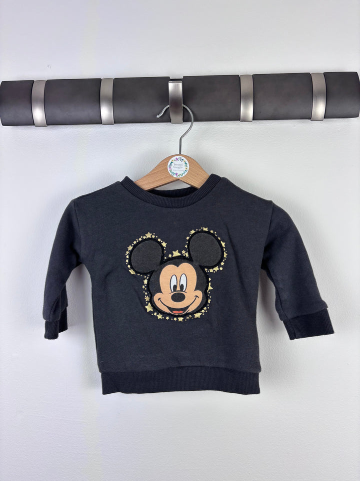 Fred & Flo Mickey Mouse Sweatshirt 3-6 Months-Jumpers-Second Snuggle Preloved