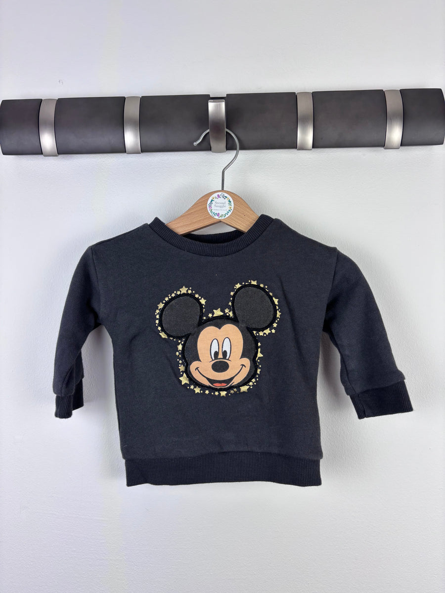 Fred & Flo Mickey Mouse Sweatshirt 3-6 Months-Jumpers-Second Snuggle Preloved