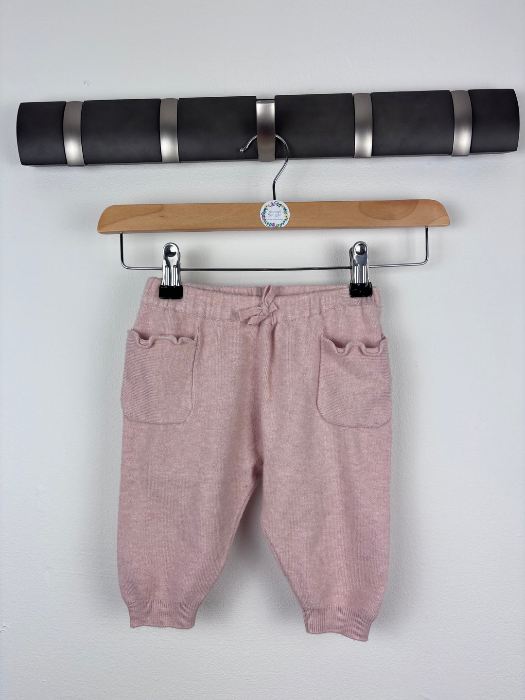 Zara Pink Knit Joggers 9-12 Months-Trousers-Second Snuggle Preloved