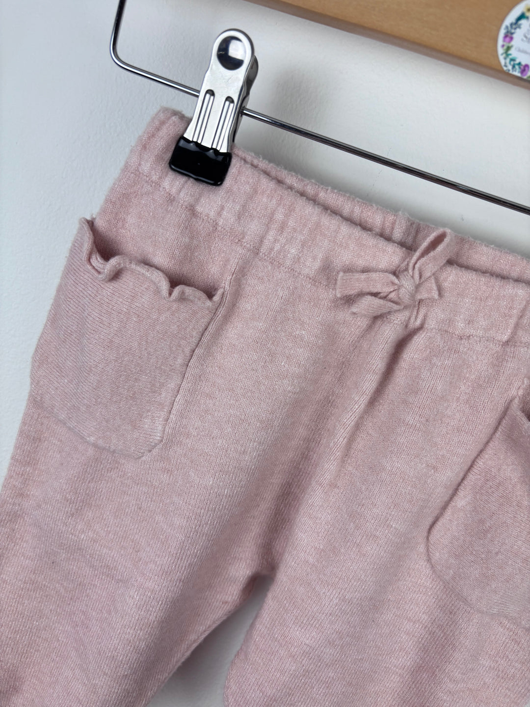 Zara Pink Knit Joggers 9-12 Months-Trousers-Second Snuggle Preloved