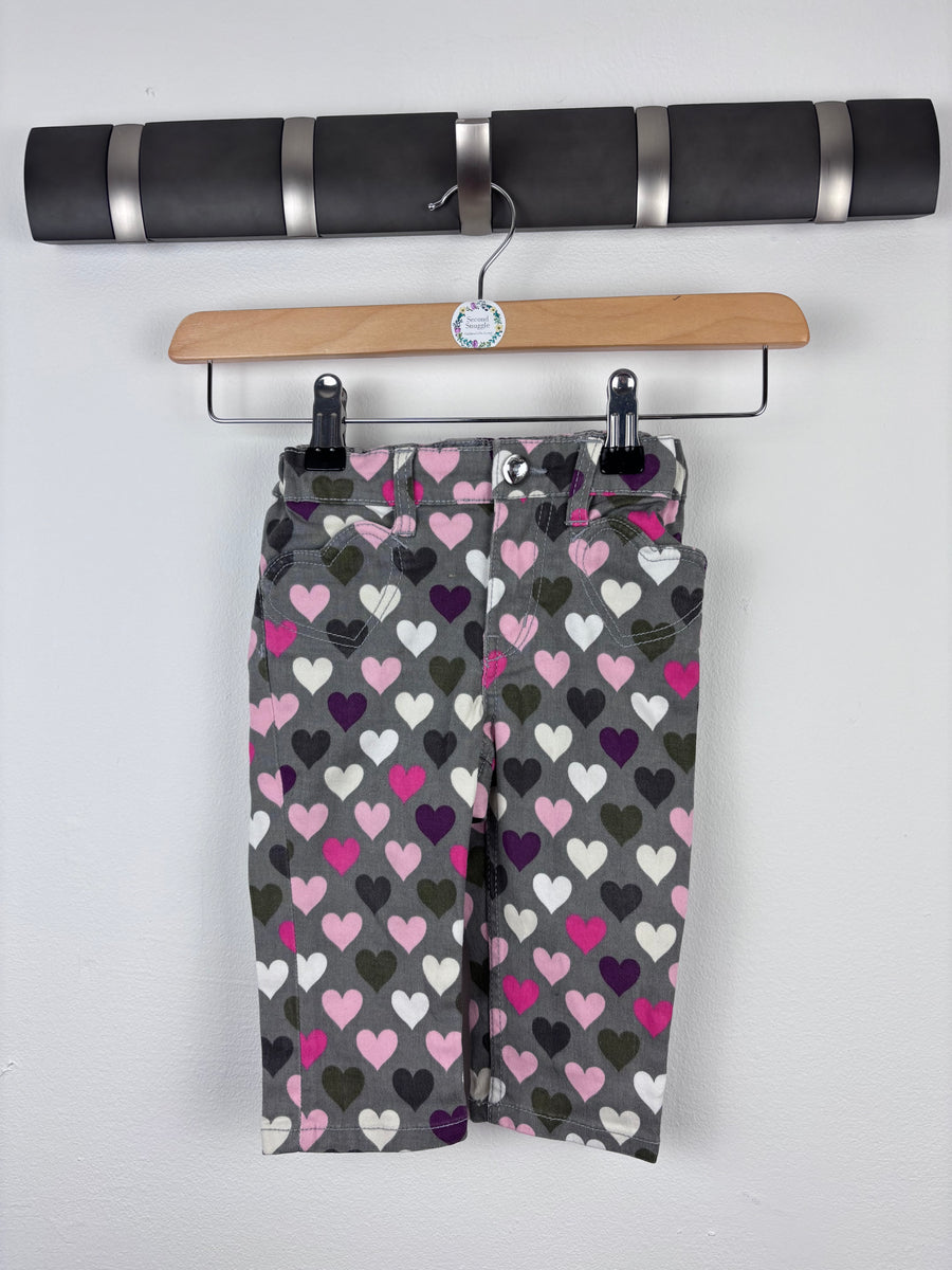 H&M Heart Print Trousers 6-9 Months-Trousers-Second Snuggle Preloved