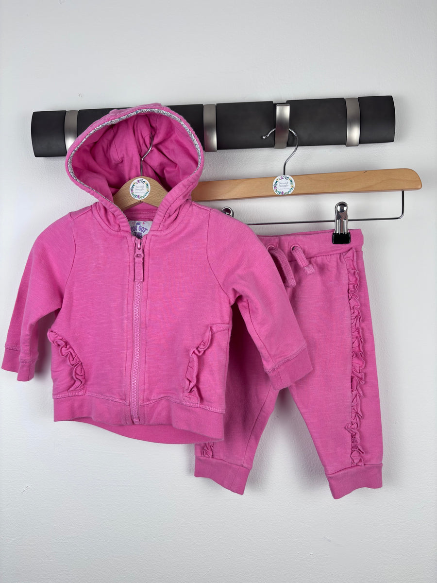 Mothercare Pink Hoodie And Joggers Set 6-9 Months-Sets-Second Snuggle Preloved