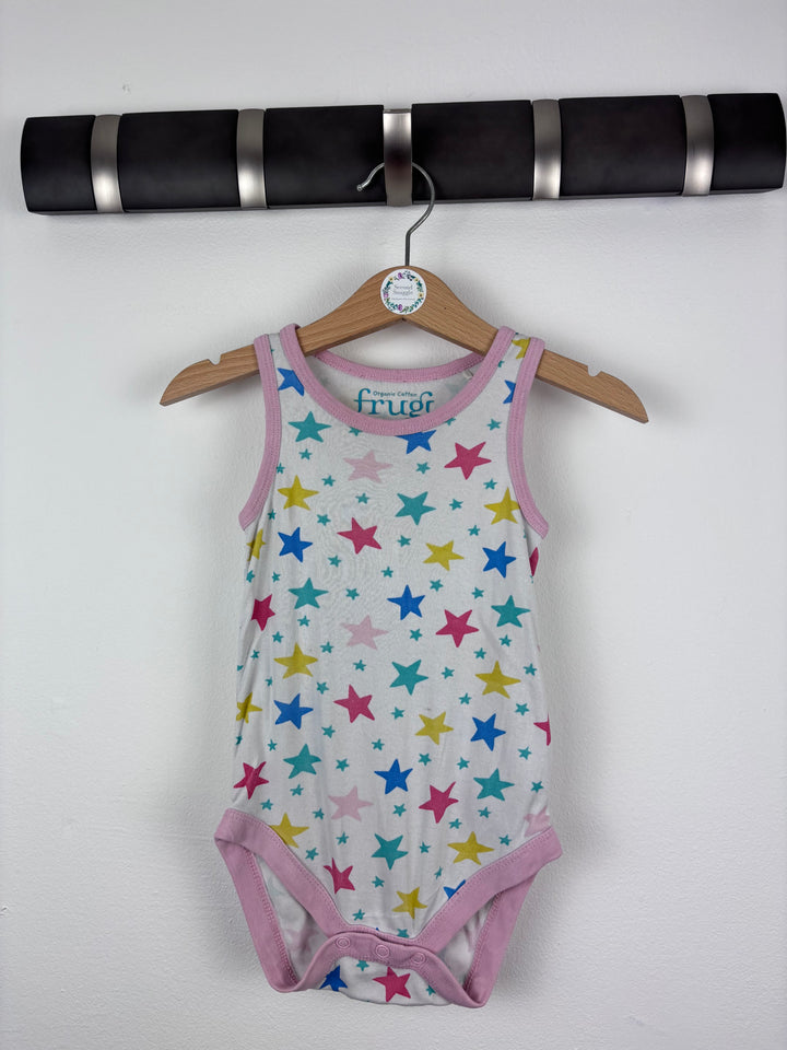 Frugi Star Print Sleeveless Bodysuit 6-12 Months-Vests-Second Snuggle Preloved