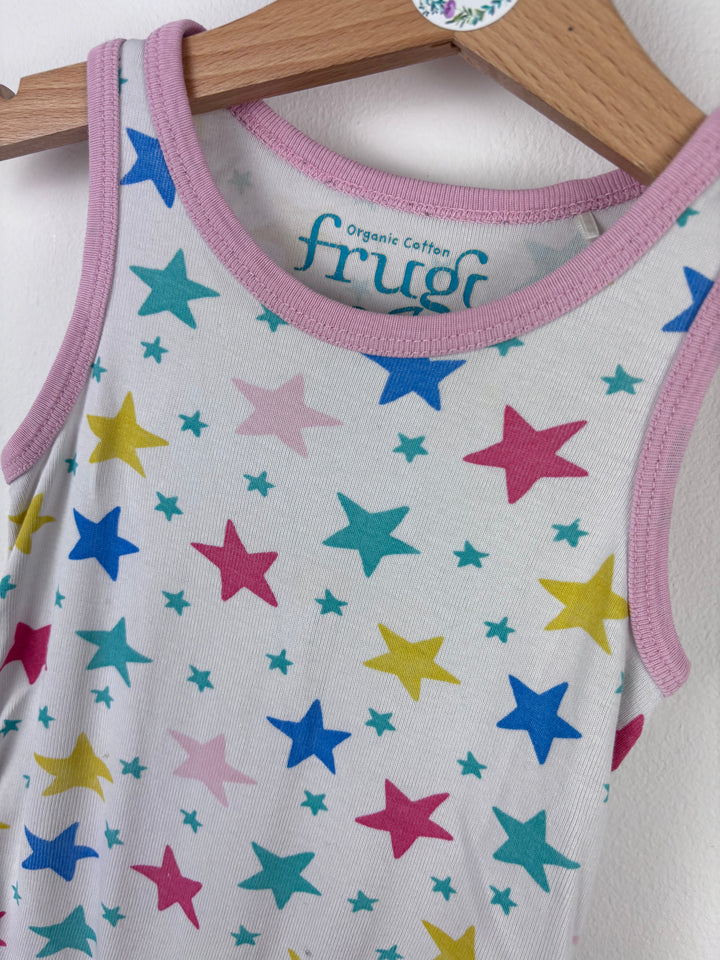 Frugi Star Print Sleeveless Bodysuit 6-12 Months-Vests-Second Snuggle Preloved