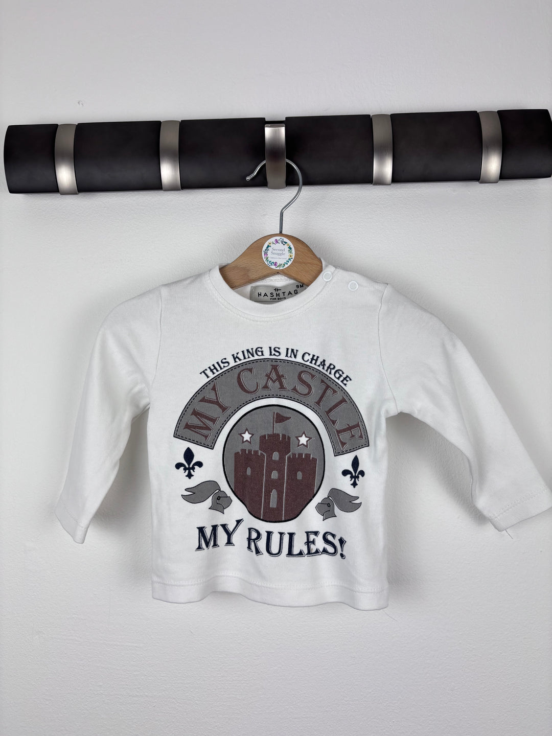 Hashtag Castle Print Top 6-9 Months-Tops-Second Snuggle Preloved