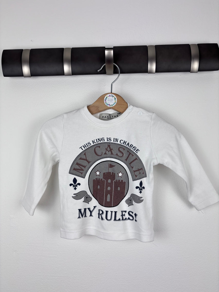 Hashtag Castle Print Top 6-9 Months-Tops-Second Snuggle Preloved